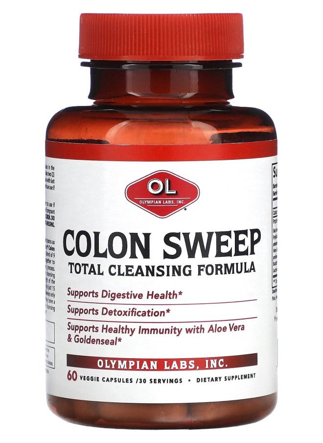 Olympian Labs Colon Sweep Total Cleansing Formula 60 Veggie Capsules 