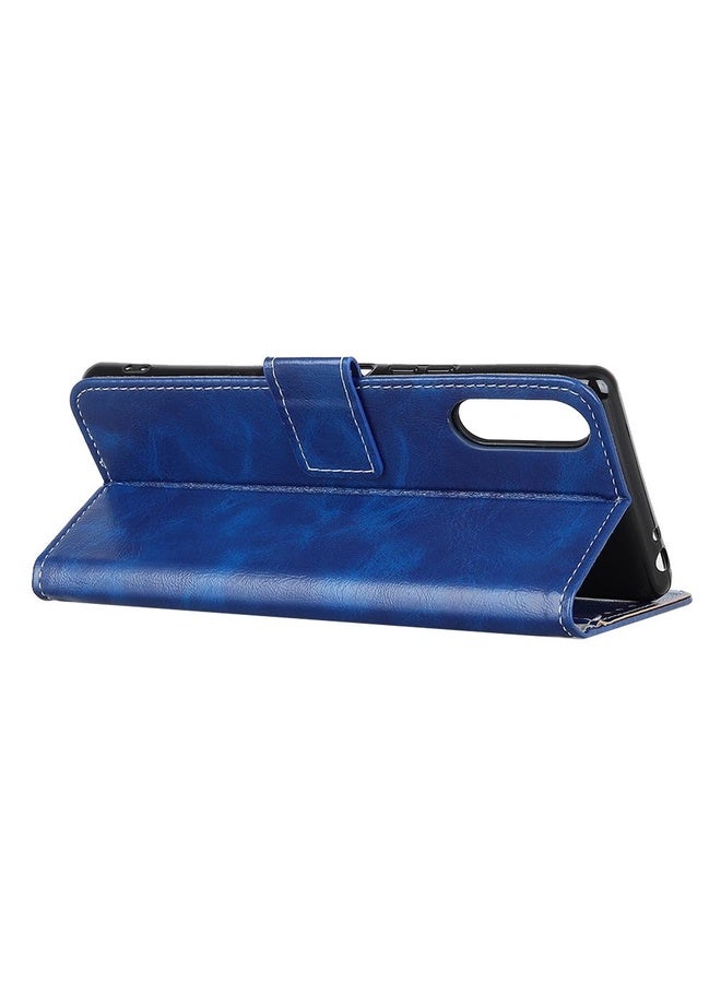 HuHa For Sony Xperia Ace II Retro Crazy Horse Texture Horizontal Flip Leather Case with Holder & Card Slots & Photo Frame & Wallet(Blue)  - Image 5
