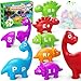 Kasfalci Alphabet Learning Toys Dinosaur Toys for Kids ABC Learning for Toddlers Matching Letter GameColor SortingEducational Montessori Fine MotorKindergarten Preschool Activities - Image 2