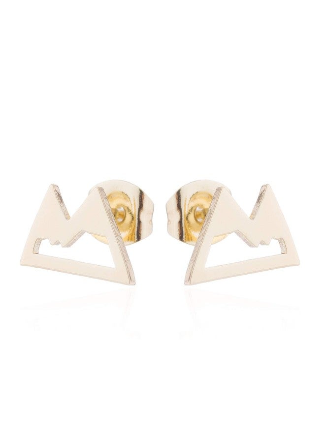 HUNO Stainless Steel Snowcapped Mountain Earrings Peak Snowy Stud Earrings Mountain Climbing Lovers Gifts for Women Jewelry-3 pairs - Image 3