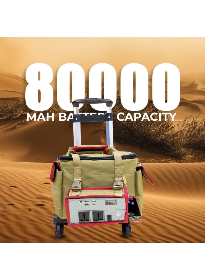 توبيز محطة طاقة توبي BTY 100 عالية التحمل، بطارية 80000 مللي أمبير/ساعة، بطارية قابلة لإعادة الشحن مع عاكس طاقة 500 وات - BTY 100A - Image 2