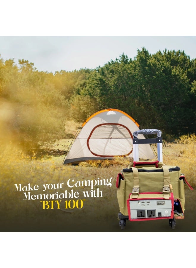 توبيز محطة طاقة توبي BTY 100 عالية التحمل، بطارية 80000 مللي أمبير/ساعة، بطارية قابلة لإعادة الشحن مع عاكس طاقة 500 وات - BTY 100A - Image 5