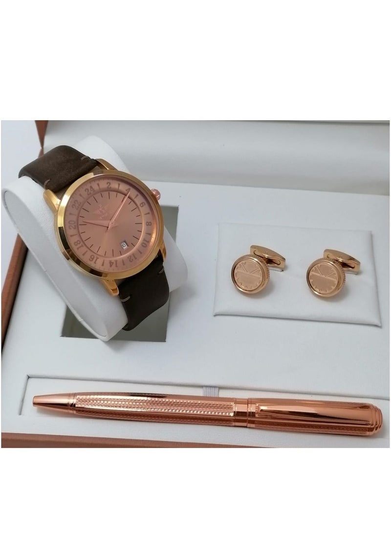 New Fande watch gift set consisting of 3 pieces for men