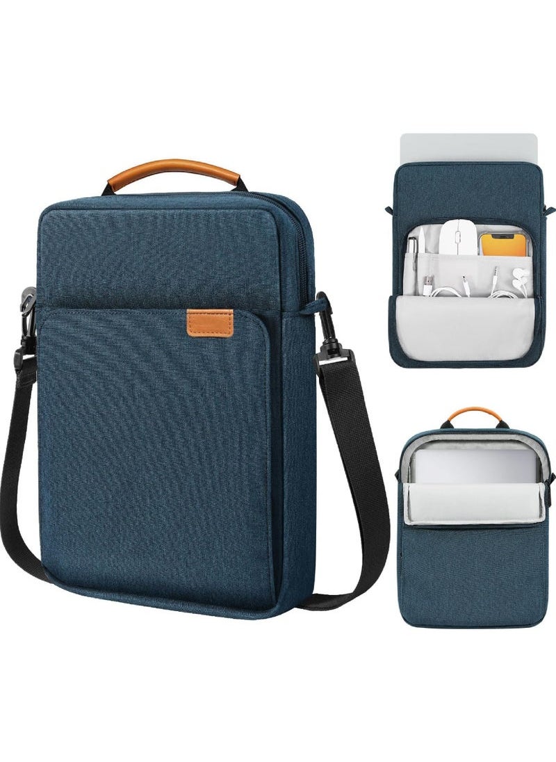 Captaintech 9-11 Inch Tablet Sleeve Bag Compatible with iPad Pro 12.9 M2 2022/2021/2020 Surface Laptop Go 12.4 Galaxy Tab S8+/S9+ 12.4 2022/2023 Handle Carrying Case with Shoulder Strap  - Image 1