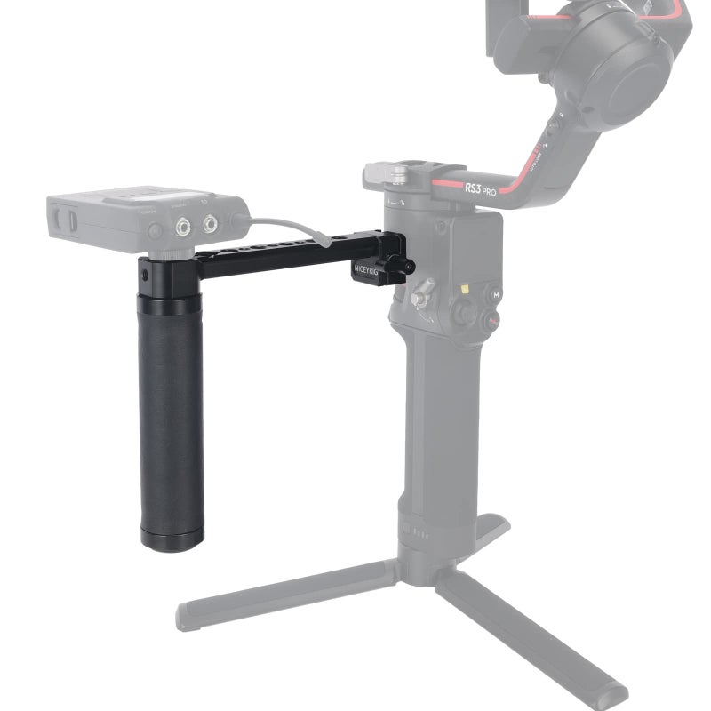 NICEYRIG Side Handle Grip for DJI RS4 / RS4 Pro / RS3 / RS3 Pro / RS2 / RSC2, Gimbal Stablilizer Support Leather Handgrip with Extension Arm - 523 - Image 2