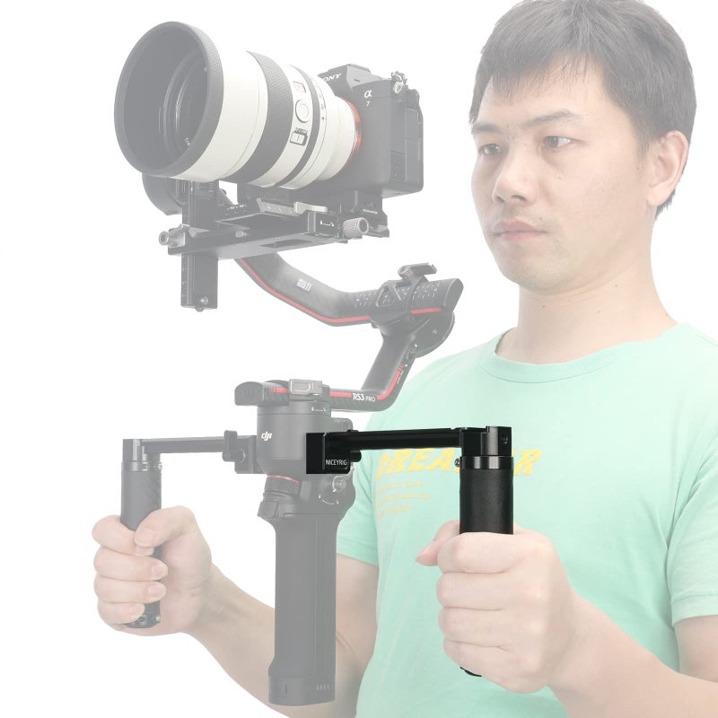 NICEYRIG Side Handle Grip for DJI RS4 / RS4 Pro / RS3 / RS3 Pro / RS2 / RSC2, Gimbal Stablilizer Support Leather Handgrip with Extension Arm - 523 - Image 3