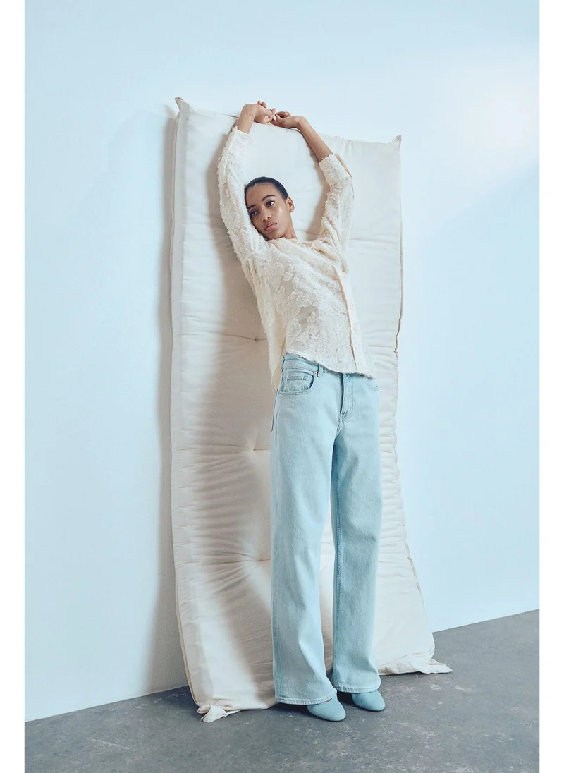 اتش اند ام Textured-weave shirt