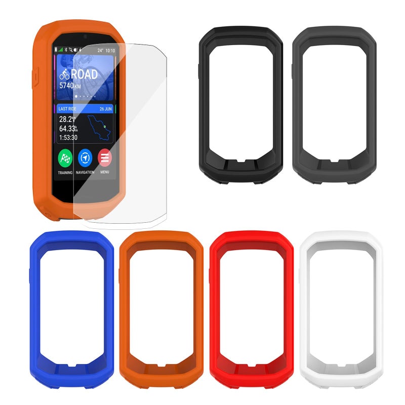 Impact Resistant Cycling Navigation Silicone Case With Protective Film For 1050 Code Watch Color A - Image 3