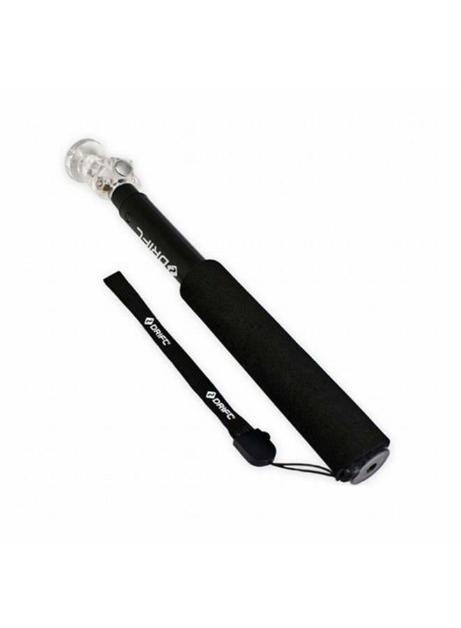 Drift Innovation Teleskopstange Monopod Einbeinstativ Ausziehbar 25-74 cm mit 1-4" Aufsatz Kompatibel mit allen Drift Kameras - Schwarz - Image 1