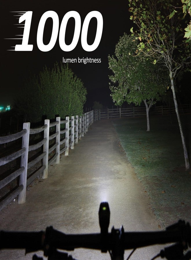 CECO USA 1000 Lumens F Series 2.0 Super Bright Bike Light Front, IP67 Waterproof, FL-1 Impact Resistant, USB Rechargeable, Great for Commuter Road Cyclist e-Bike Mountain Bikers, Beam - Image 2