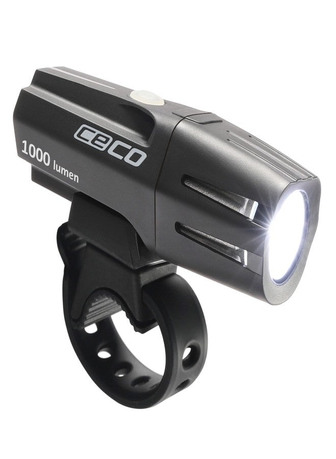 CECO USA 1000 Lumens F Series 2.0 Super Bright Bike Light Front, IP67 Waterproof, FL-1 Impact Resistant, USB Rechargeable, Great for Commuter Road Cyclist e-Bike Mountain Bikers, Beam - Image 1
