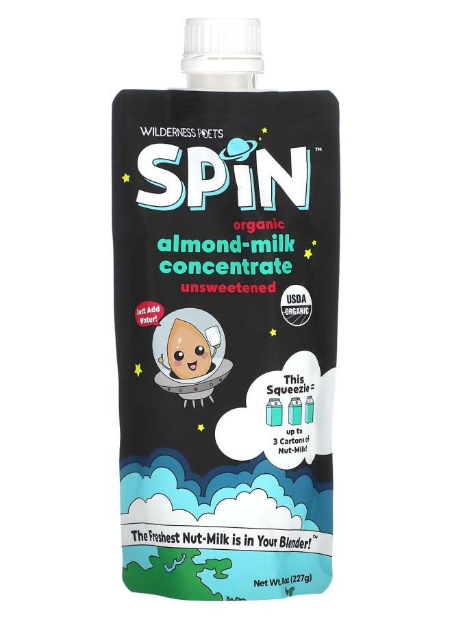Wilderness Poets - Spin Organic Almond-Milk Concentrate Unsweetened 8 oz (227 g) - Image 1