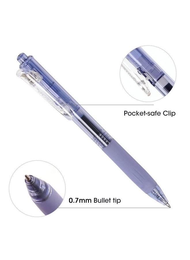 WRITECH Fine Point Gel Pens: Retractable 0.7Mm Blue-Ink Color Pen For Journaling Smooth Writing Fine Point Tip Quick-Dry Ink No Bleed Set 10Ct  - Image 3