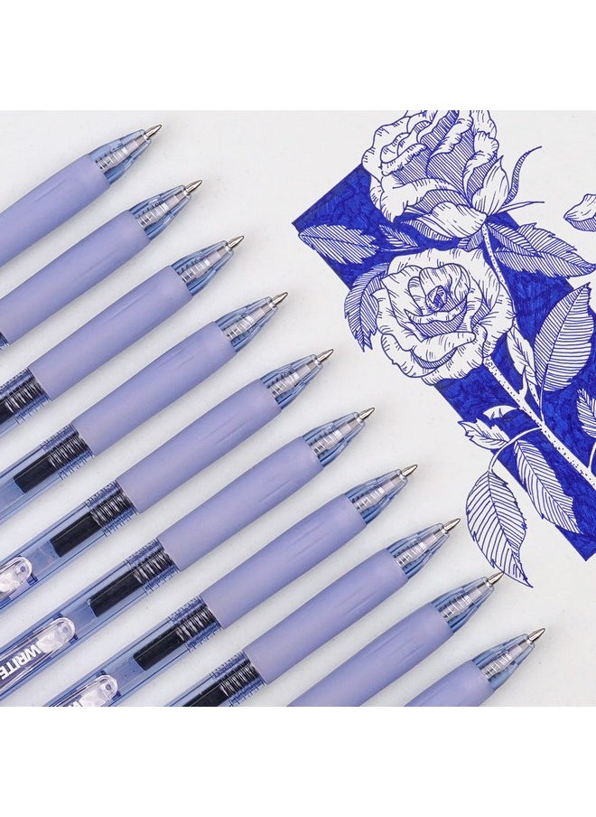 WRITECH Fine Point Gel Pens: Retractable 0.7Mm Blue-Ink Color Pen For Journaling Smooth Writing Fine Point Tip Quick-Dry Ink No Bleed Set 10Ct  - Image 5
