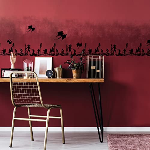 RoomMates RMK5144SCS Stranger Things Forest Scene Peel and Stick Wall Decals Black - Image 1