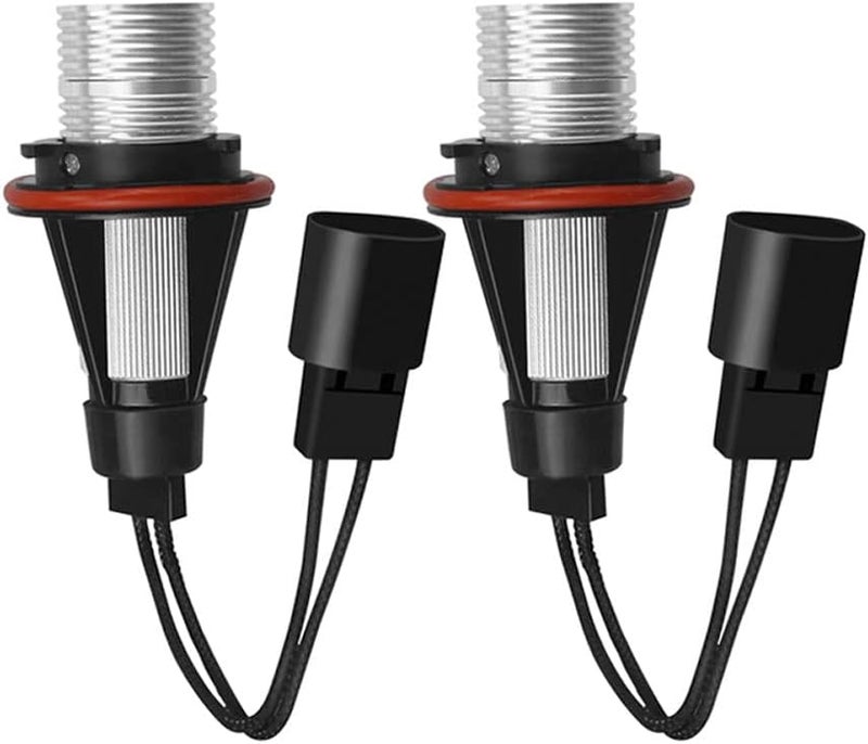 2pcs 1000LM 6000K Error Free LED Angel Eyes Marker Lights Bulbs Compatible for BMW E39 E53 E60 E61 E63 E64 E65 E66 E87 525i 530i xi 545i M5 (Red)