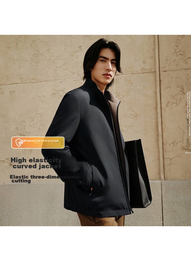 HOdo [Turn-Down Collar] Stand-Collar Executive Jacket For Men Autumn New Product, Urban Light Outdoor Windproof Wear-Resistant High-Elasticity Coat - Image 5
