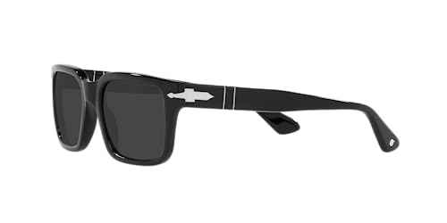 Persol PO3272S Rectangular Sunglasses, Black/Polarized Dark Grey, 55 mm - Image 3