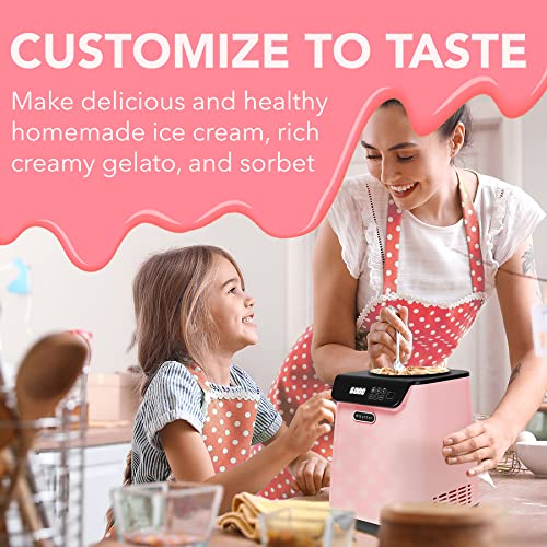 Whynter Ice Cream Maker Machine Automatic 1.28 Qt Upright with Built-In Compressor, LCD Digital Display & Timer, No Pre-Freezing, ICM-128BPS, Black/Pink - Image 4