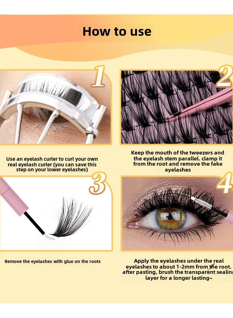 أوريتي مجموعة الرموش الكاذبة مجموعة واحدة مجموعة كبيرة السعة السميكة الرموش مجموعة مقسمة الساخنة ذوبان الرموش - Image 3