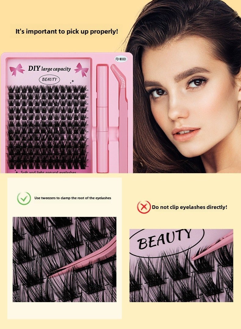 أوريتي مجموعة الرموش الكاذبة مجموعة واحدة مجموعة كبيرة السعة السميكة الرموش مجموعة مقسمة الساخنة ذوبان الرموش - Image 5