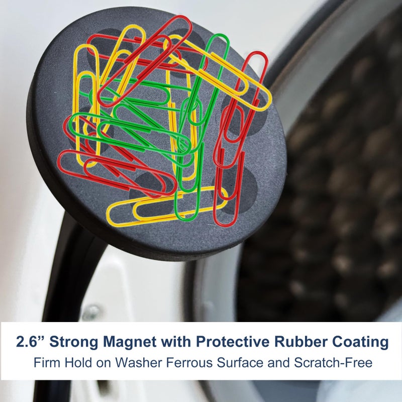 LEVOSHUA Front Load Washer Door Prop and Holder â€“ Magnetic Door Stopper with Strong Magnet and Flexible Hose â€“ Keep Washer Door Open for Ventilation â€“ Easy to Use, Fits Most Front Load Washers - Black - Image 5