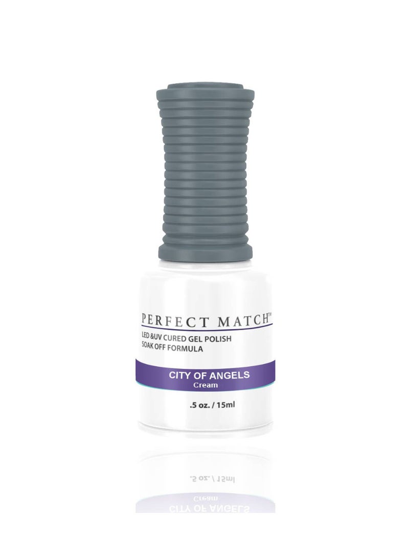 Lechat Perfect Match Gel Nail Polish 15ml Soak Off Long Lasting High Shine UV LED Gel Non Toxic Easy Application Wide Color Range for Manicure and Pedicure City of Angels PMS141 - Image 1