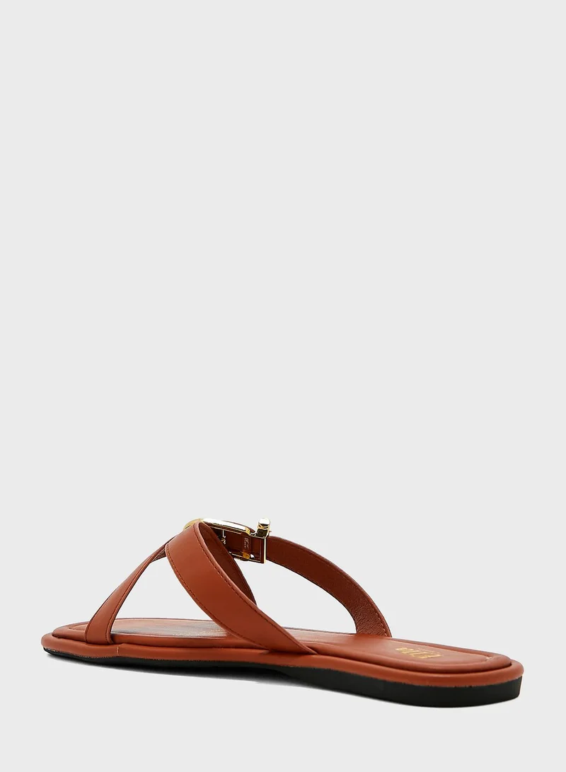 ELLA Crossover Strap Flat Sandals