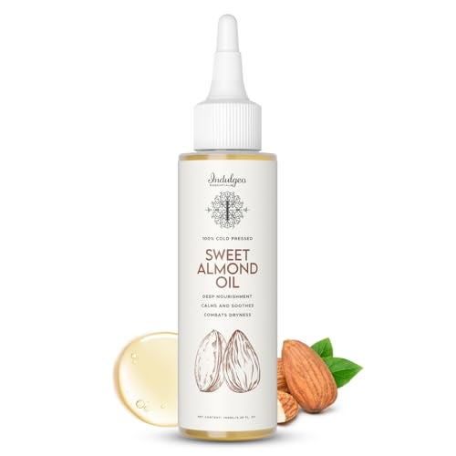 Indulgeo Essentials Cold Pressed Sweet Almond Oil | Pure & Natural Badam Oil for Soft, Shiny Hair & Glowing Skin | Lightweight Almond Oil for Baby Massage | Deep Moisturization & Nourishment | Rich in Vitamin E & Antioxidants | 100 ml - Image 1
