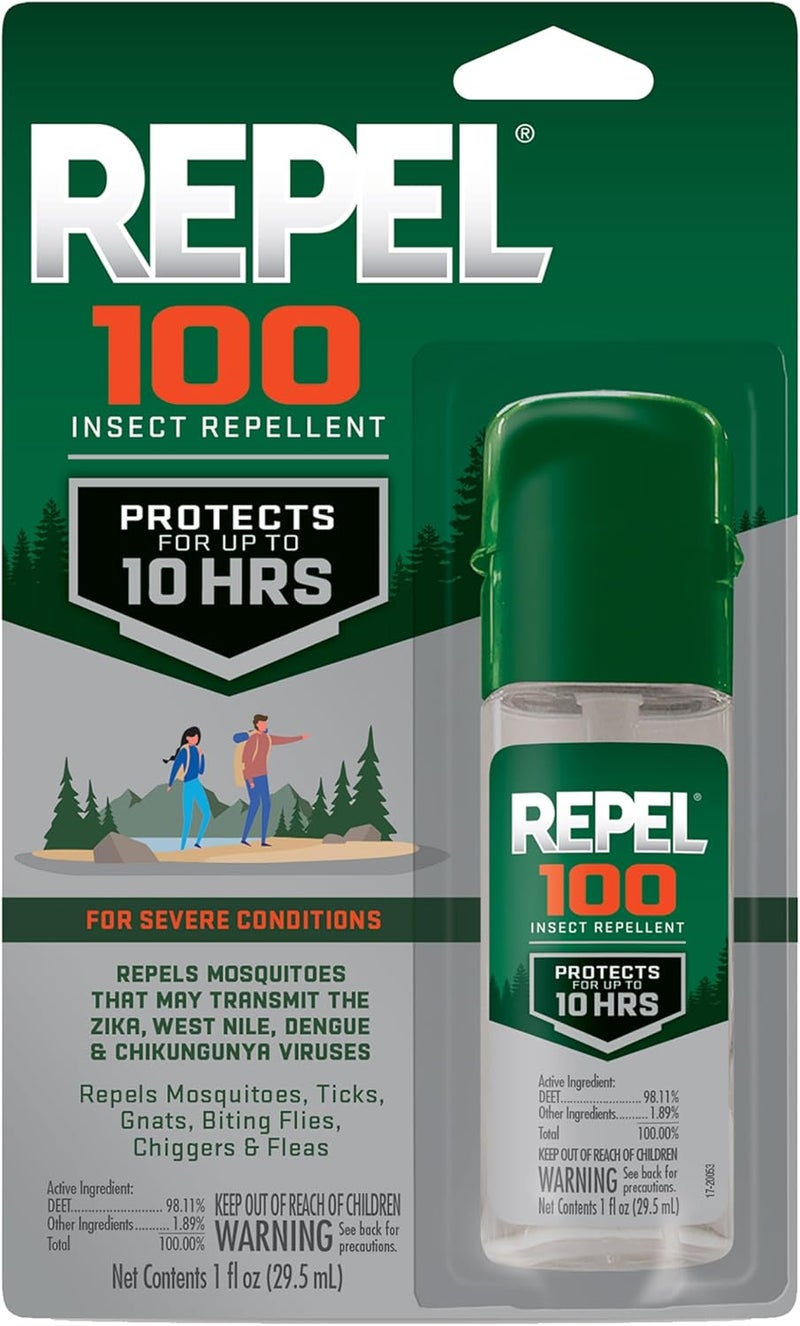 Repel 100 Insect Repellent, Repels Mosquitos, Ticks and Gnats, For Severe Conditions, Protects For Up To 10 Hours, 98% DEET (Pump Spray) 1 fl Ounce - Image 1