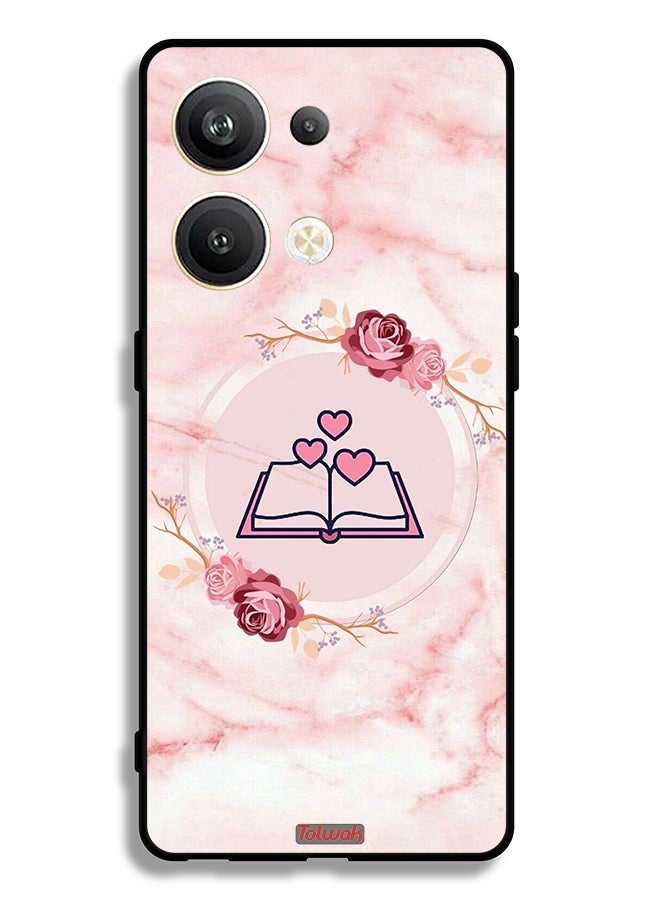 Tolwak Oppo Reno9 Pro Plus 5G Protective Case Cover Three Hearts On Book Artwork - Image 2