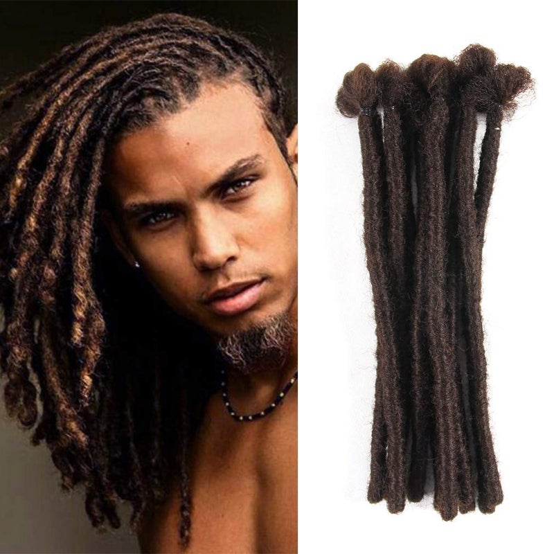 Aosome Dreadlock Extensions for WomenMen 20 Strands 8 inch Handmade Synthetic Reggae Braiding Hair for Fashion HipHop Style Crochet Locs Dreads 4