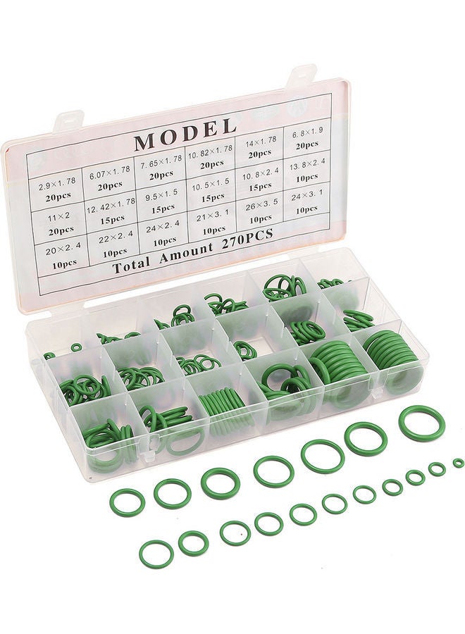 NIBEMINENT 270-Piece Rubber O-Ring Assortment Kit Green - Image 2