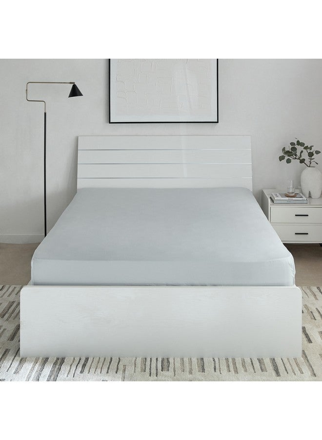 هوم بوكس شرشف سرير قطني أساسي مقاس كوين 160 × 200 × 36 سم - Image 3