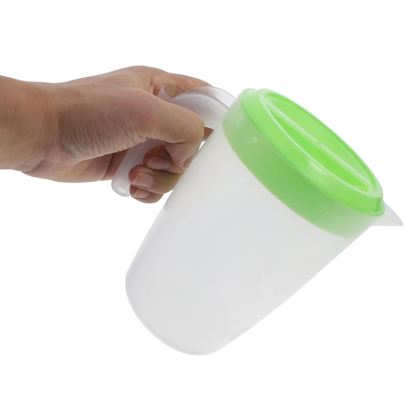Spill Proof 1 Liter Plastic Beverage Pitcher With Lid Green For Juice Iced Tea - Image 5