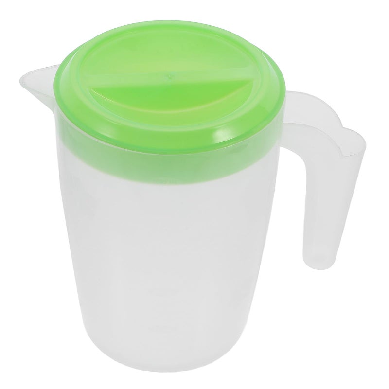 Spill Proof 1 Liter Plastic Beverage Pitcher With Lid Green For Juice Iced Tea - Image 2