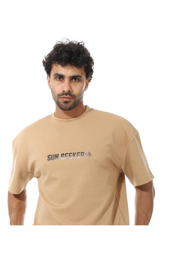 Caesar Men's two-piece set, shorts and a T-shirt, made of biscuit fabric  - Image 5