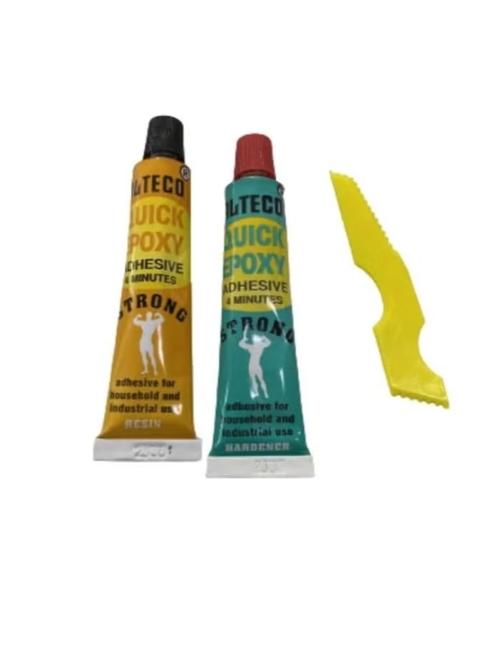Alteco Quick Epoxy 2-Part Adhesive – Industrial Strength for Metal, Glass, Fabric, Concrete, Rubber, Plastic & More - Image 2
