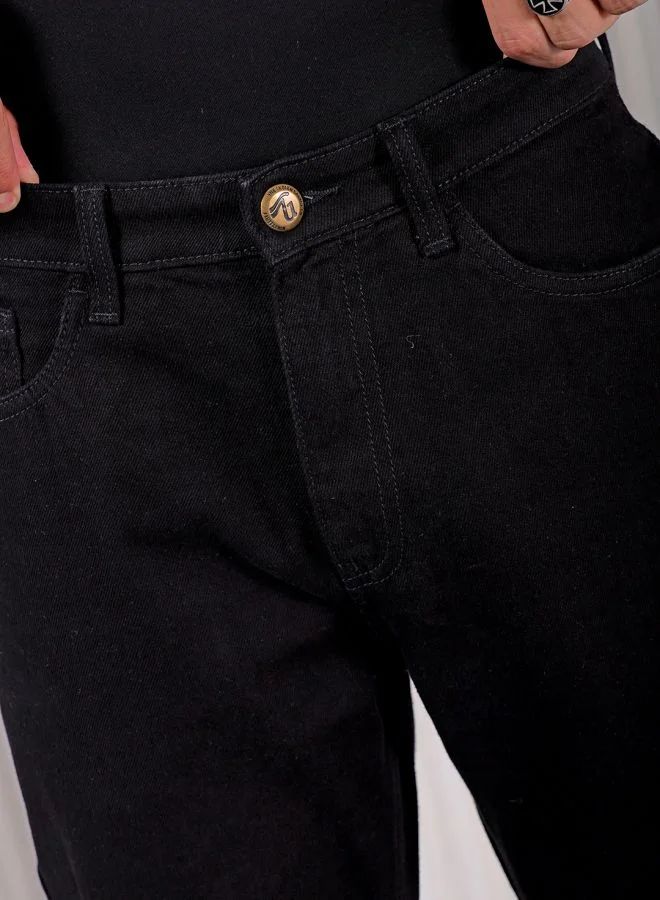 The Indian Garage Co Men Vintage Straight Fit Solid Mid-Rise Jeans