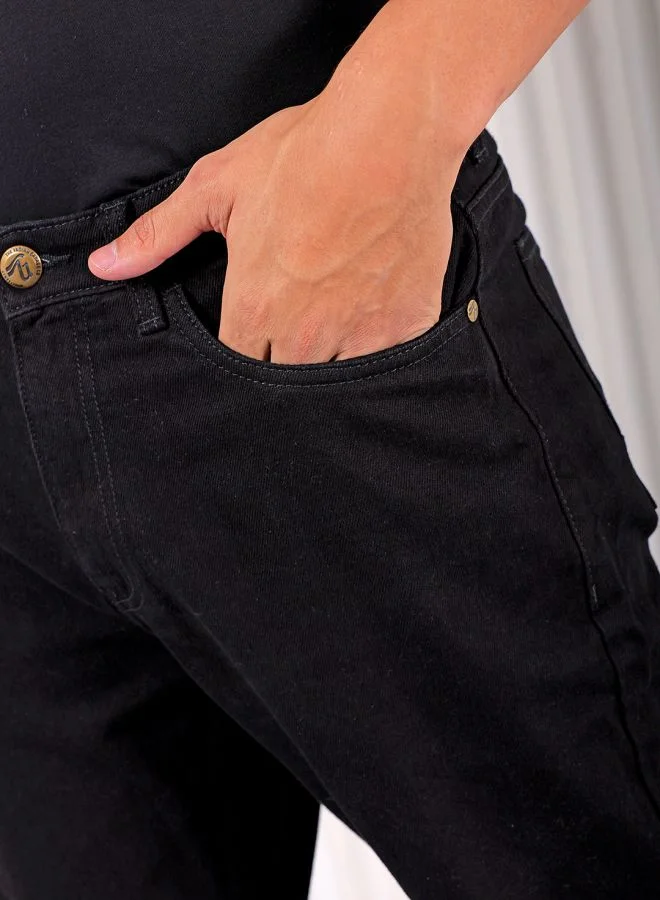 The Indian Garage Co Men Vintage Straight Fit Solid Mid-Rise Jeans