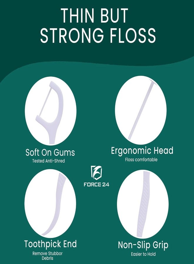 FORCE 24 Force24 Dental Floss Picks for Tooth Cleaning Fresh Dental Floss Toothpick Cleaners, Oral Care Teeth Flossing Thread Toothpicks Stick Set for Fresh and Healthy Gums (50pcs) (Pack of 1) - Image 5