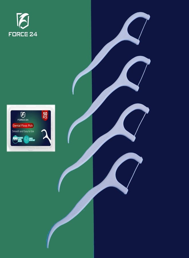 FORCE 24 Force24 Dental Floss Picks for Tooth Cleaning Fresh Dental Floss Toothpick Cleaners, Oral Care Teeth Flossing Thread Toothpicks Stick Set for Fresh and Healthy Gums (50pcs) (Pack of 1) - Image 4