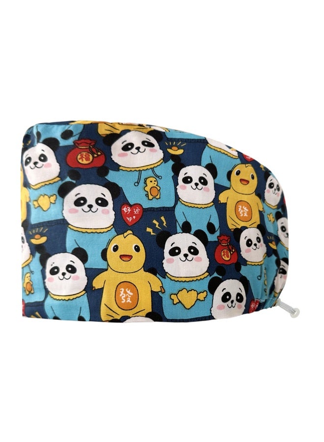 NIBEMINENT Unisex Scrub Hats Surgical Hats Printed Medical Nurse Operating Room Caps Women Pet Grooming Nursing Hats Sanitary Cap