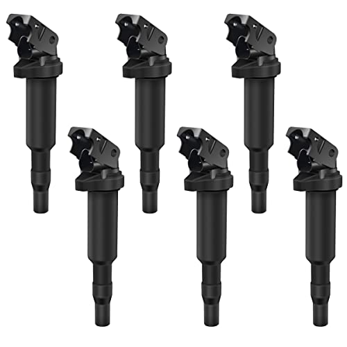 MAS Ignition Coil Pack Set of 6 Compatible with BMW 325Ci 328i 330Ci 528i 530i 535i 740Li X3 X5 X6 Z4 and More Replaces 0221504470 UF592 - Image 1