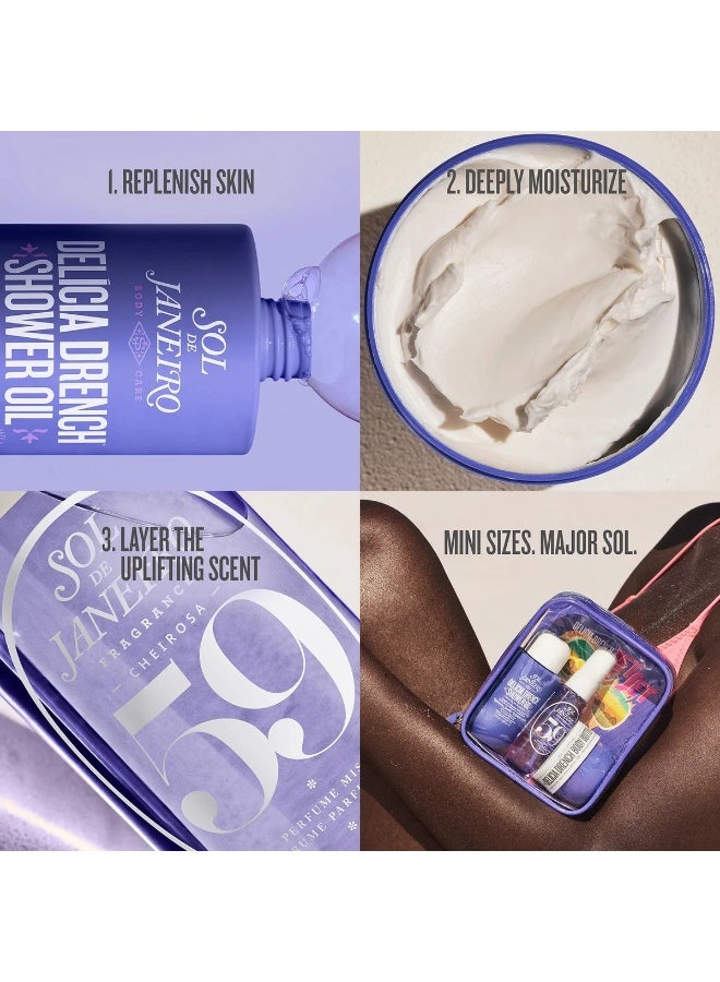 Sol de Janeiro Brazilian Crush Cheirosa 59 Travel Kit – Body Wash 90ml, Body Lotion 50ml & Perfume Mist 30ml Gift Set - Image 2