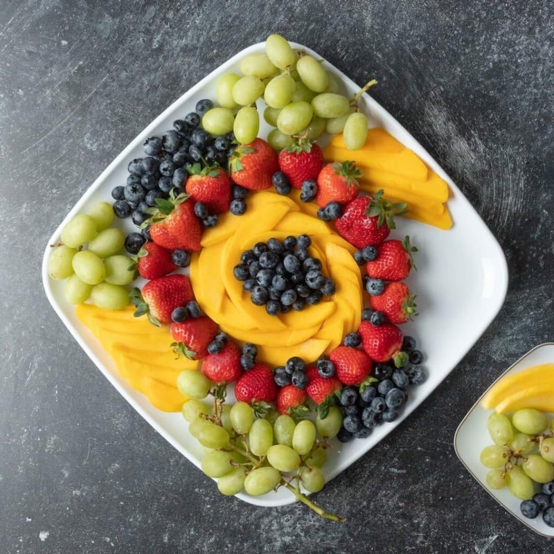 Blue Sky Organic White Tray  14 Square Disposable Plastic Serveware 1 Count  Ideal for Parties  Events - Image 2