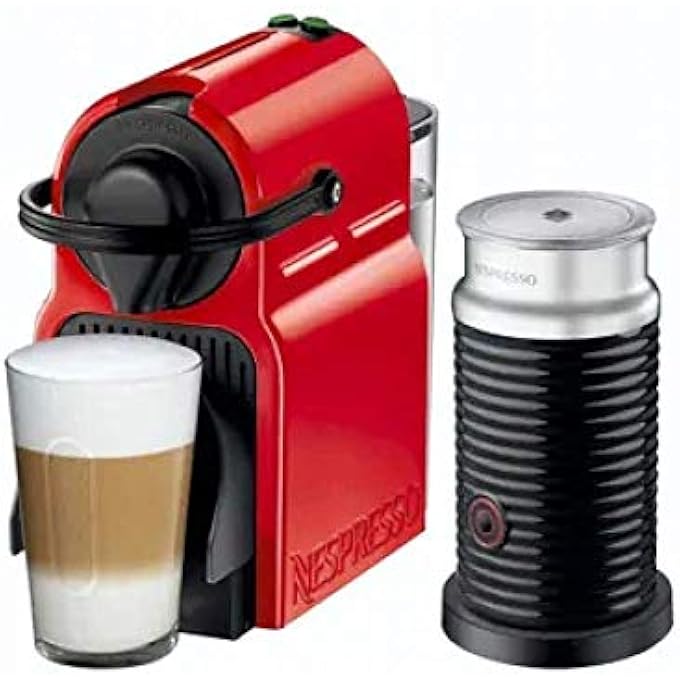 Nespresso Inissia Coffee Machine With Milk Frother Red1200 W