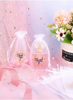 KASTWAVE 50 PCS Sheer Drawstring Organza Jewelry Favor Pouches, 4x6" Mesh Wedding Party Festival Gift Bags Candy Bags, Organza Tulle Favor Bags  - Image 3