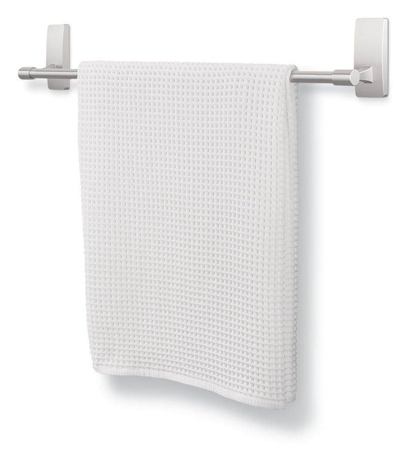 Command Bath Satin Nickel Towel Bar with Water Resistant Command Strips, Bathroom Organizer, 24 in Bar Length Holds up to 10 lbs - Image 4