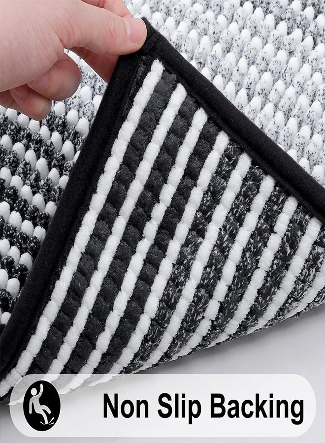 Ofrdncy Luxury Bathroom Mat Rug, Extra Soft and Absorbent Microfiber Bath Mat Rug, Non-Slip Plush Shaggy Bath Carpet, Machine Wash Dry (Black） - Image 4